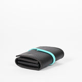 WRAP - noir carrée / turqouise
