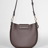 Handtasche ASTOR – vollnarbiges Rindsleder – dunkelbraun + cognac