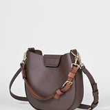 Handtasche ASTOR – vollnarbiges Rindsleder – dunkelbraun + cognac