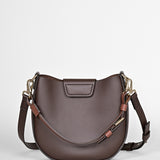 Handtasche ASTOR – vollnarbiges Rindsleder – dunkelbraun + cognac