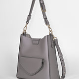 Handtasche HENDRIX – vollnarbiges Rindsleder – grau