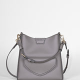 Handtasche HENDRIX – vollnarbiges Rindsleder – grau