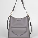 Handtasche HENDRIX – vollnarbiges Rindsleder – grau