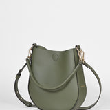 Handtasche LOOP – vollnarbiges Rindsleder – dunkelgrün