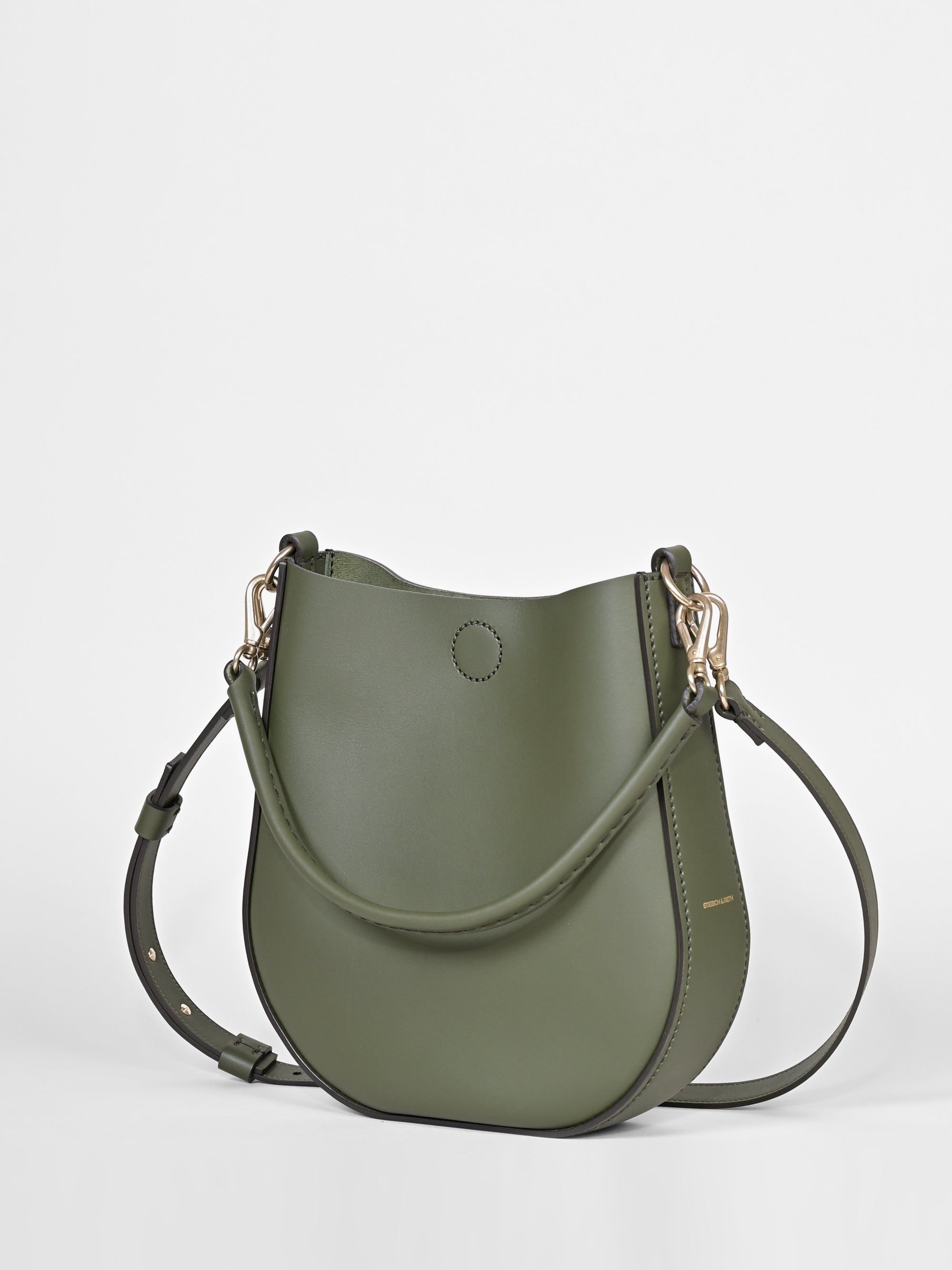 Handtasche LOOP – vollnarbiges Rindsleder – dunkelgrün
