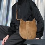 POPPY fringe - honey suede