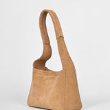 Schultertasche VANITY SOFT - Veloursleder - caramel