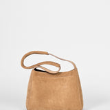 Schultertasche VANITY SOFT - Veloursleder - caramel