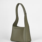Schultertasche VANITY SOFT - genarbtes Rindsleder - dunkelgrün
