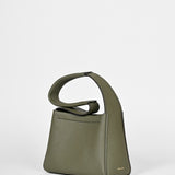 Schultertasche VANITY SOFT - genarbtes Rindsleder - dunkelgrün