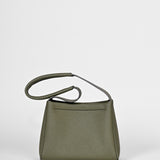 Schultertasche VANITY SOFT - genarbtes Rindsleder - dunkelgrün