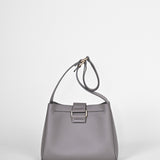Schultertasche VANITY - vollnarbiges Rindsleder - grau