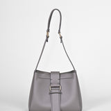 Schultertasche VANITY - vollnarbiges Rindsleder - grau