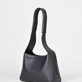 Schultertasche VANITY SOFT - genarbtes Rindsleder - schwarz