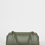 Schultertasche VERTIGO - vollnarbiges Rindsleder - dunkelgrün