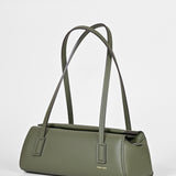 Schultertasche VERTIGO - vollnarbiges Rindsleder - dunkelgrün
