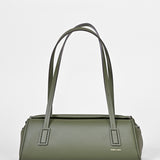 Schultertasche VERTIGO - vollnarbiges Rindsleder - dunkelgrün