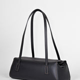 Schultertasche VERTIGO - vollnarbiges Rindsleder - schwarz