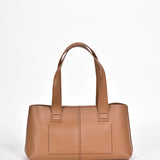 Shopper aus braunem Rindleder mit zwei Handriemen. 